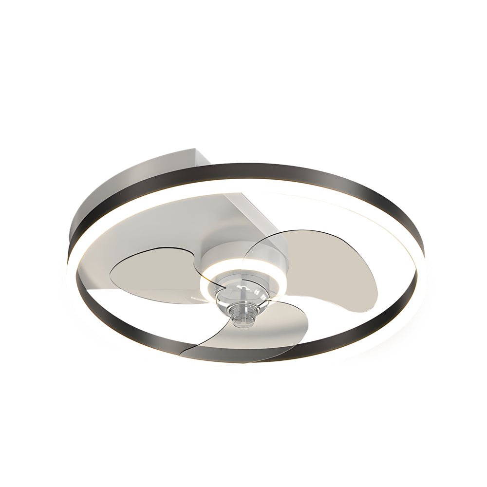 FENWICK SILENT ORB LED FLUSH MOUNT CEILING FAN WITH TRIPLE DIMMING