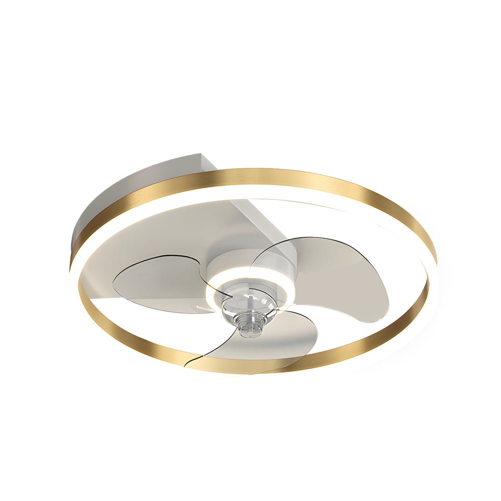 FENWICK SILENT ORB LED FLUSH MOUNT CEILING FAN WITH TRIPLE DIMMING