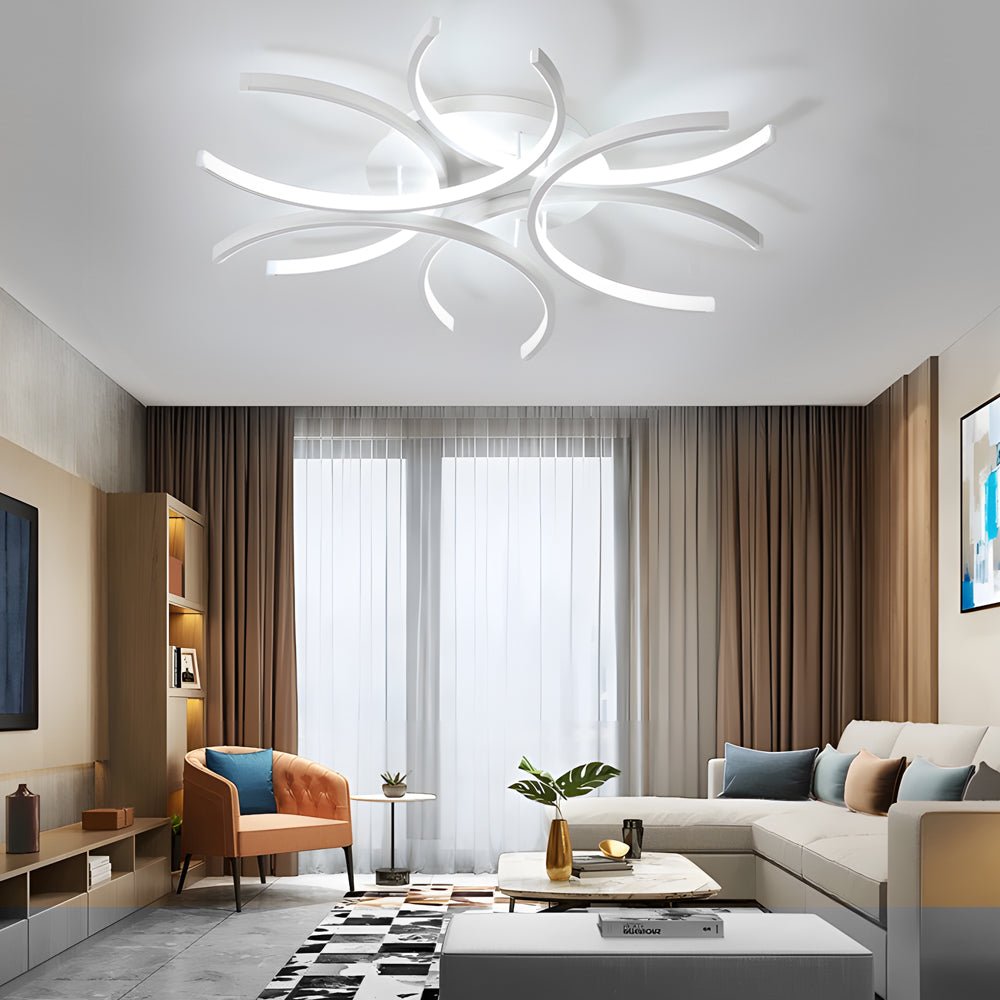 FENWICK SEMI-CIRCULAR FLORAL LED CEILING LUMINAIRE