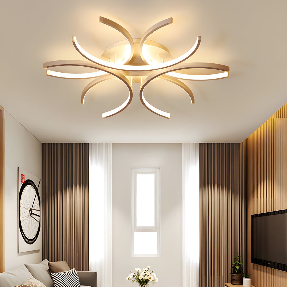 FENWICK SEMI-CIRCULAR FLORAL LED CEILING LUMINAIRE