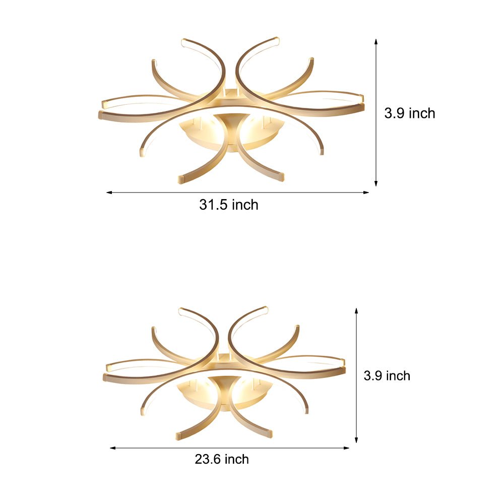 FENWICK SEMI-CIRCULAR FLORAL LED CEILING LUMINAIRE