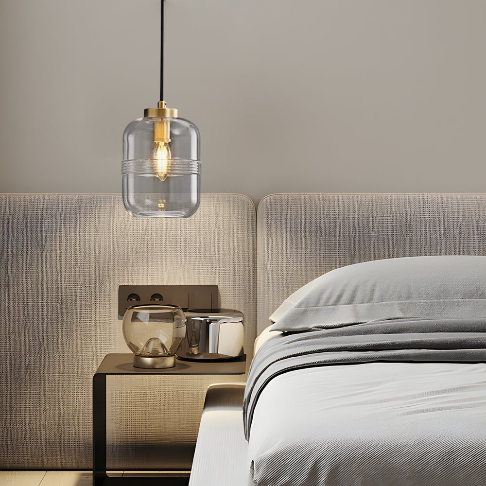 BARLOW COPPER TRIO GLASS DIMMER PENDANT