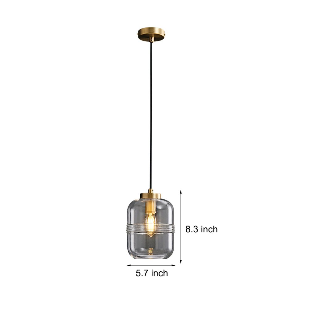 BARLOW COPPER TRIO GLASS DIMMER PENDANT