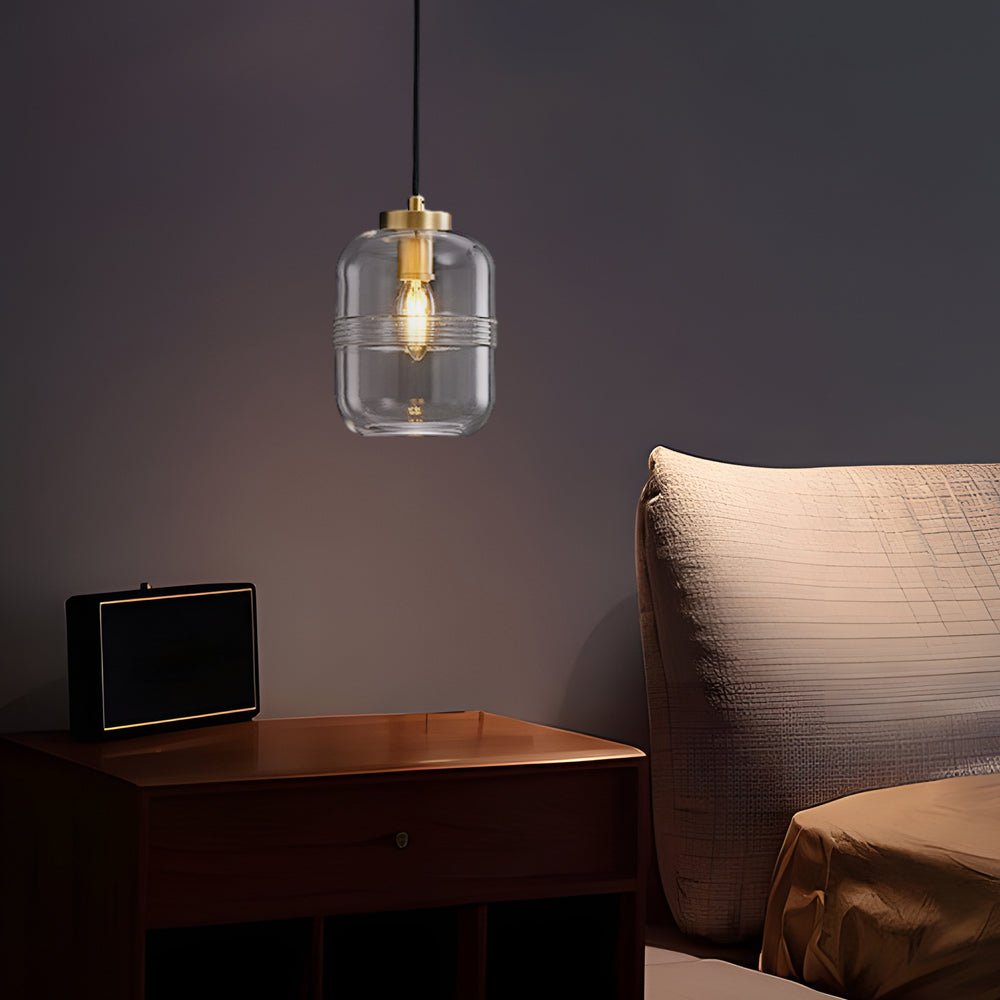BARLOW COPPER TRIO GLASS DIMMER PENDANT
