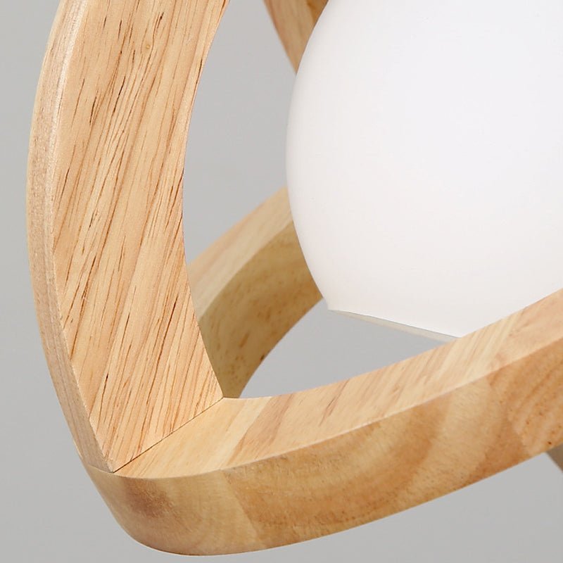 THISTLEDOWN WOODEN GLASS TRIO DIMMER PENDANT LIGHT