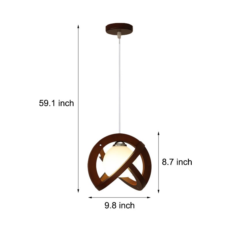 THISTLEDOWN WOODEN GLASS TRIO DIMMER PENDANT LIGHT