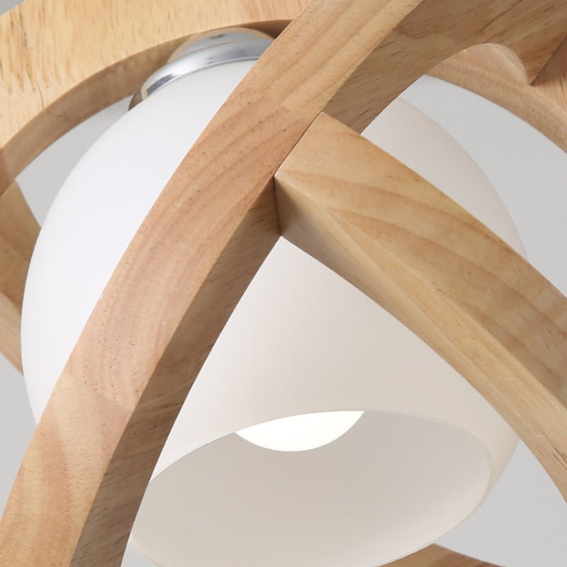 THISTLEDOWN WOODEN GLASS TRIO DIMMER PENDANT LIGHT