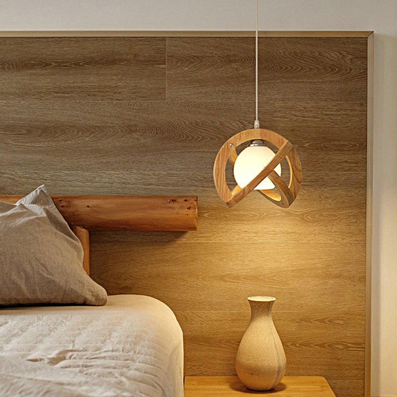 THISTLEDOWN WOODEN GLASS TRIO DIMMER PENDANT LIGHT