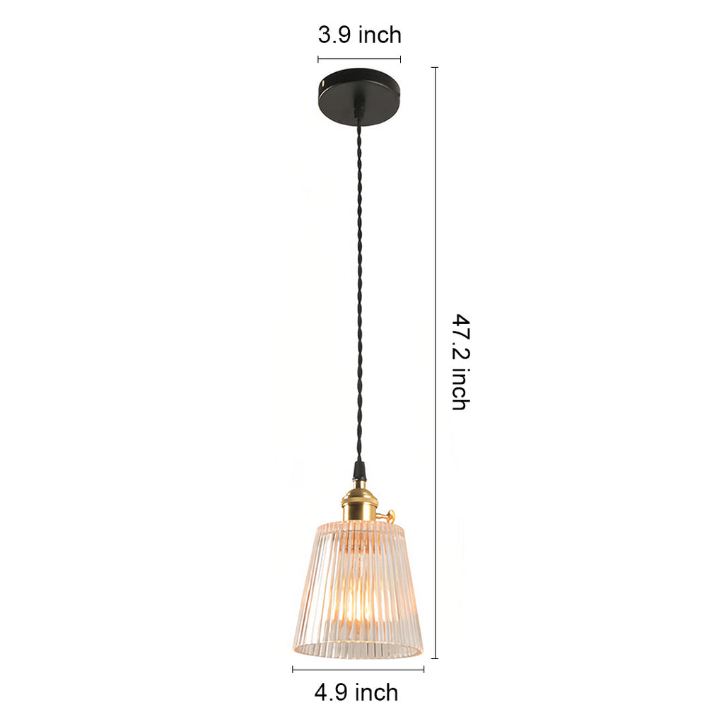 WINTERBOURNE CLEAR GLASS BRASS HANGING LANTERN
