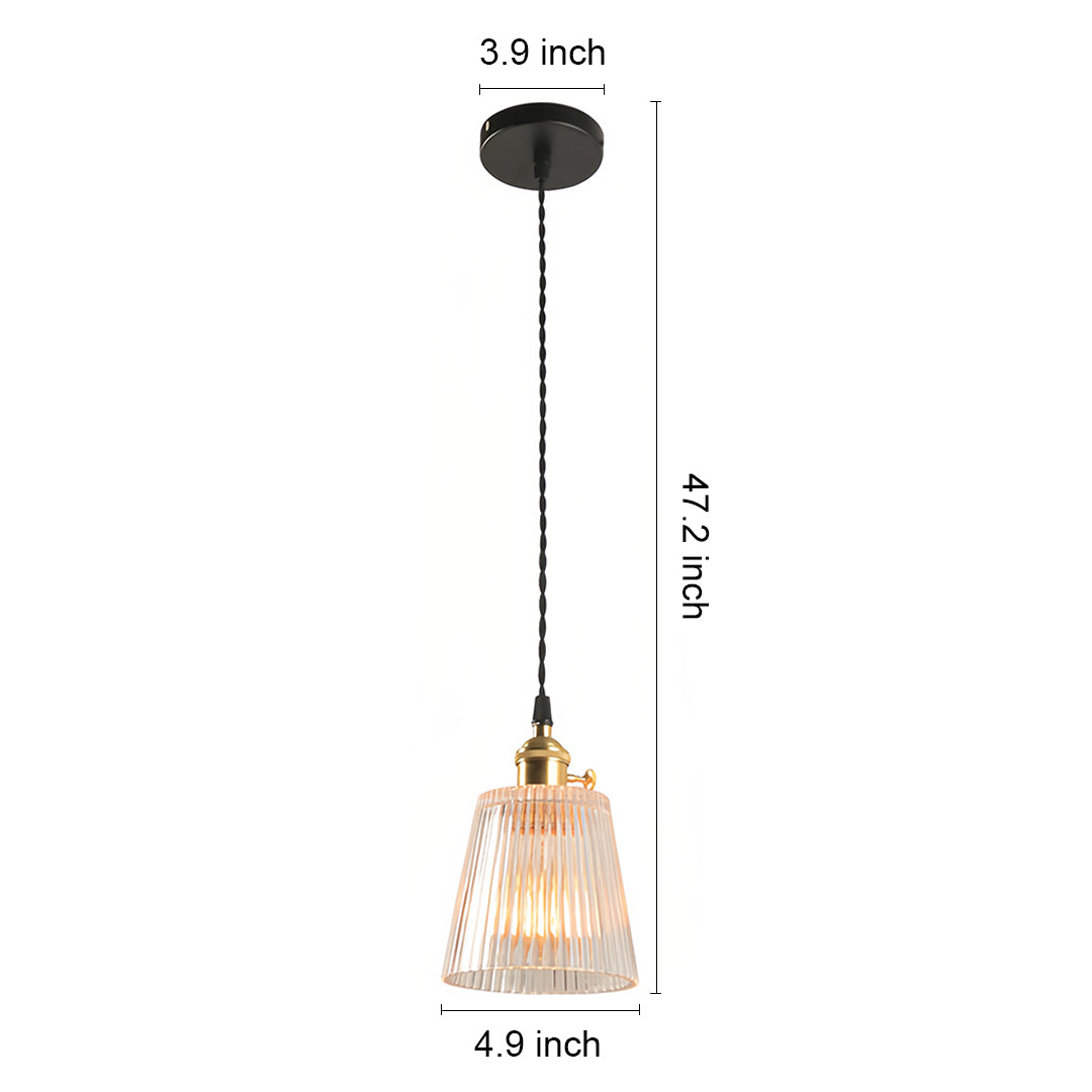 WINTERBOURNE CLEAR GLASS BRASS HANGING LANTERN