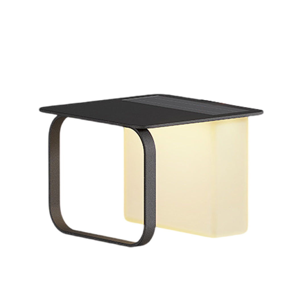 1. "HARTWELL SOLAR TABLE LAMP WITH INTEGRATED SIDE TABLE"  
   - Features a solar-powered lamp with a sleek side table, perfect for outdoor lounging.

2. "WINTHORPE SOLAR-CHARGED LAMP AND ACCENT TABLE"  
   - Combines a solar-powered light source with a s