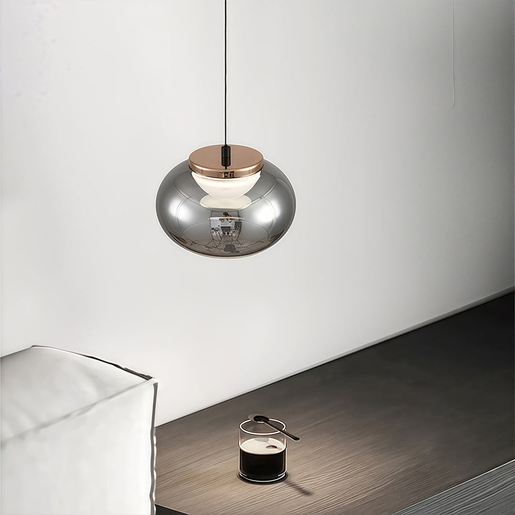WINDSOR GRAY ORB METAL CEILING LANTERN
