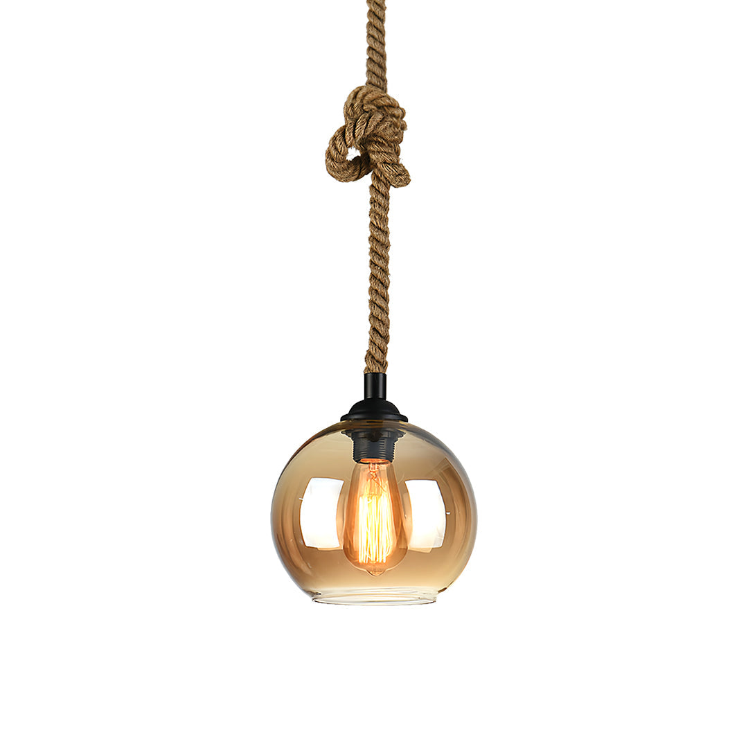 FENWICK HEMP ROPE LED HANGING LANTERN