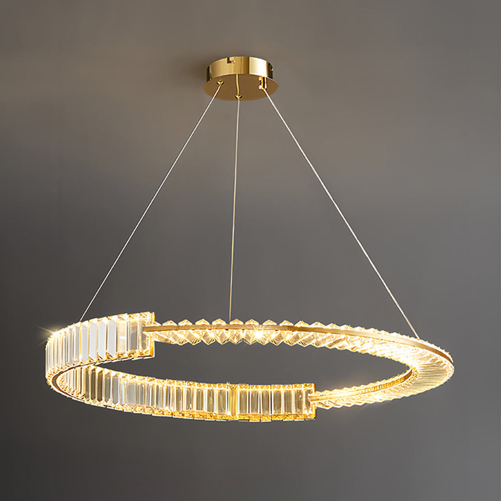 WINDSOR CRYSTAL RING CEILING LUMINAIRE WITH DIMMABLE LED