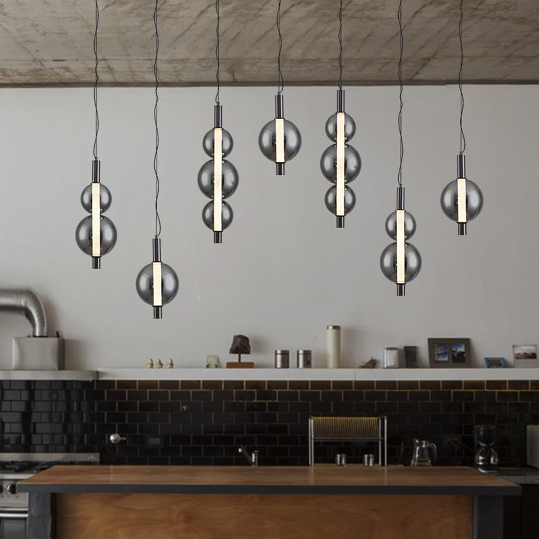 WINTERBOURNE SILVER RAY LED PENDANT LIGHT