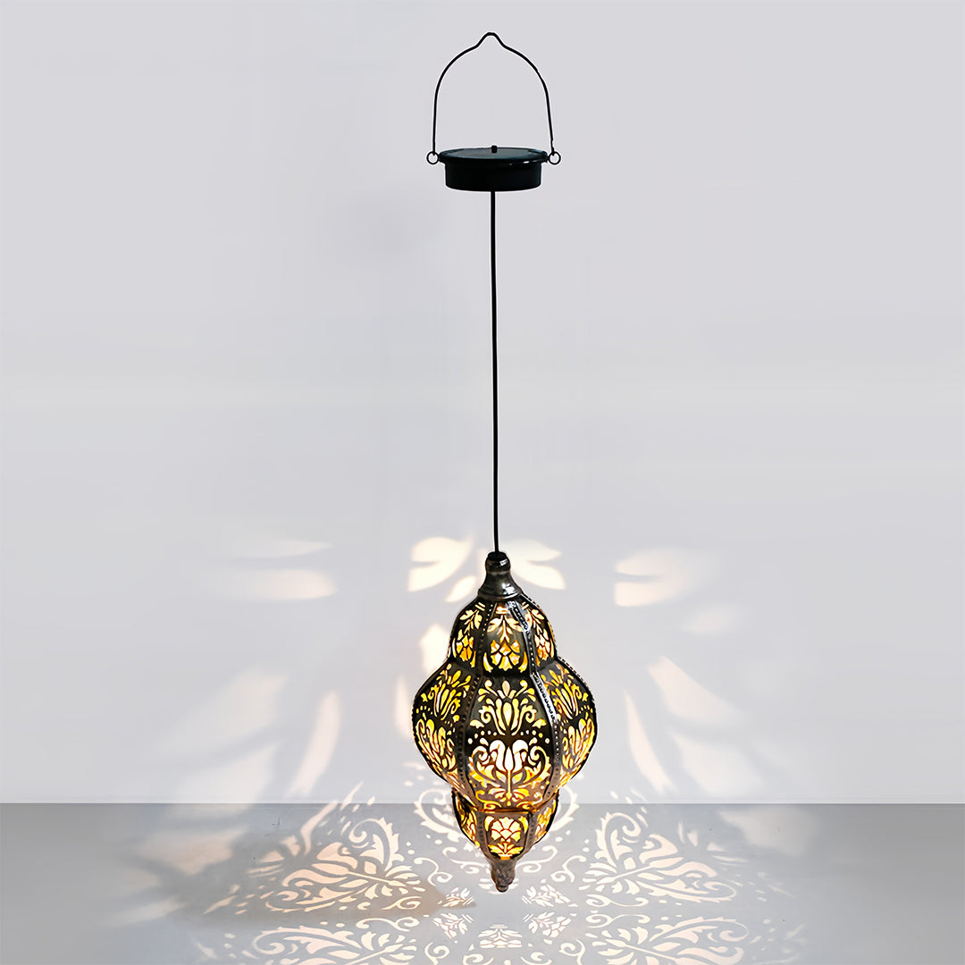CALDERDALE SOLAR-ILLUMINATED MOROCCAN GARDEN LANTERN