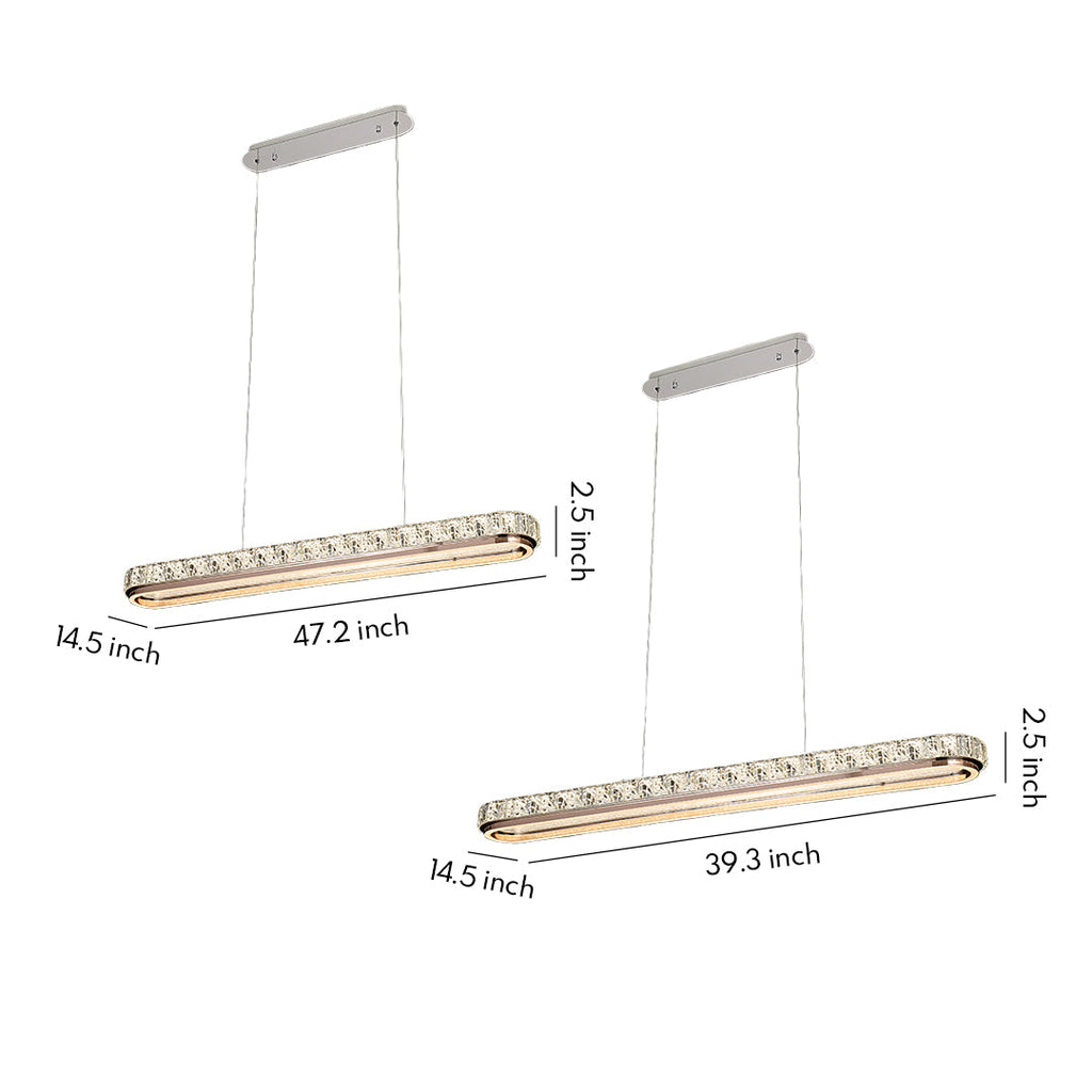 WINDSOR CRYSTAL STRAND LINEAR PENDANT LIGHT