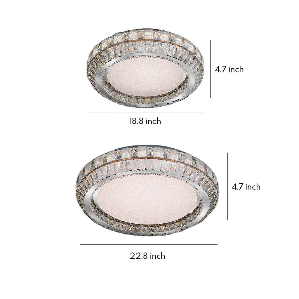 FARINGTON CRYSTAL FLUSH CEILING GLOW