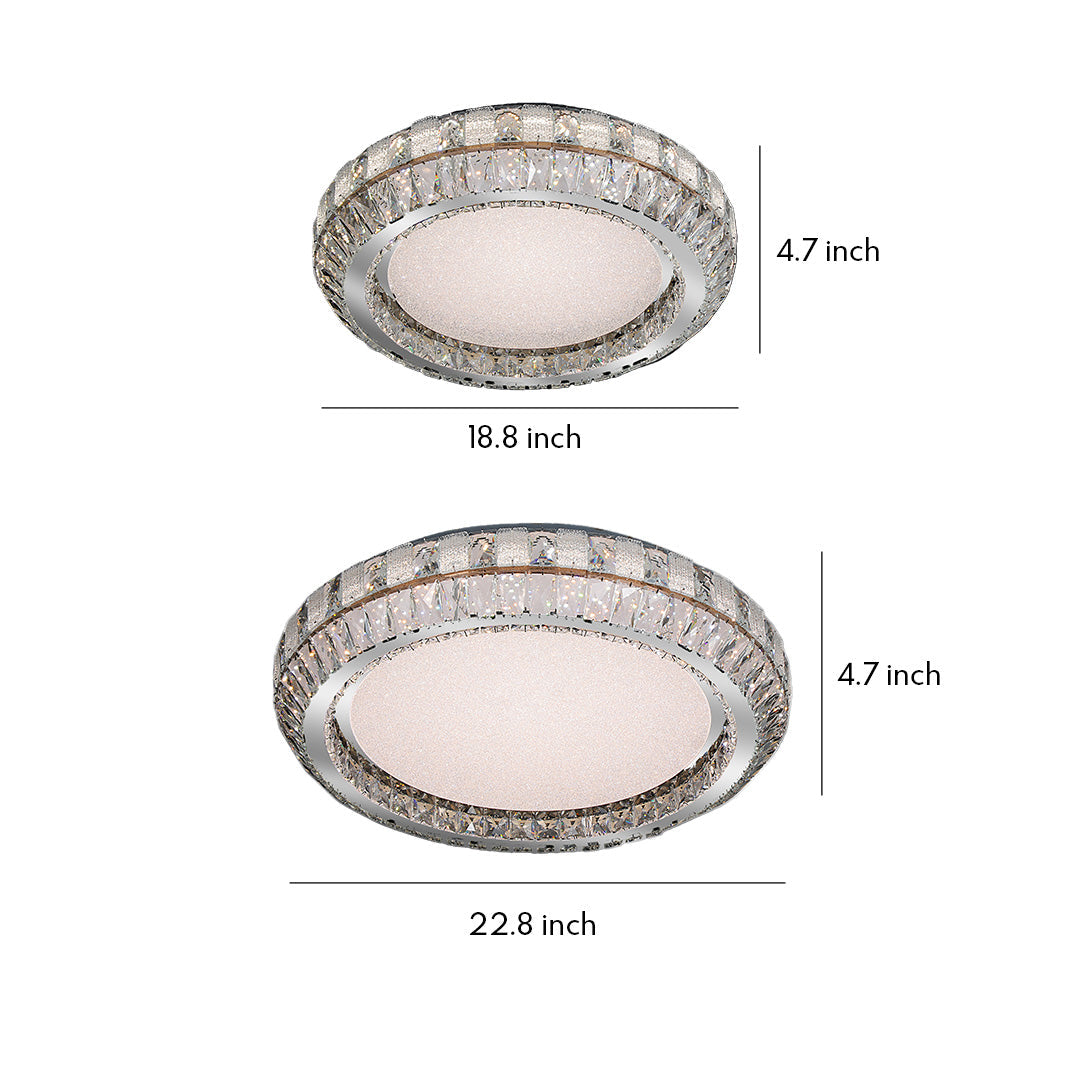 FARINGTON CRYSTAL FLUSH CEILING GLOW