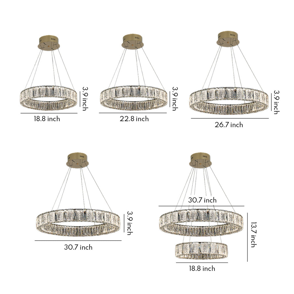 WINTERBOURNE CRYSTAL RING CEILING LUMINAIRE