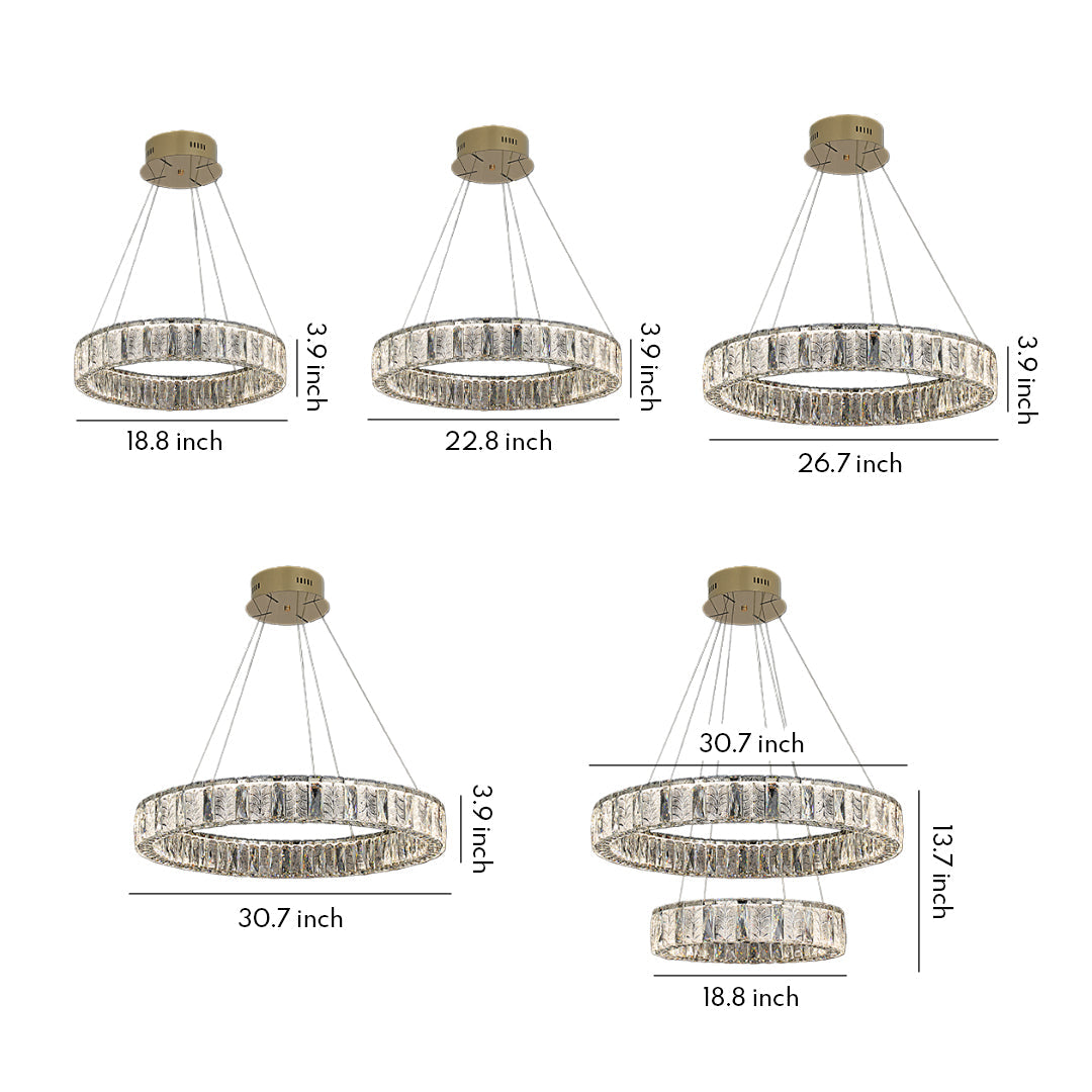 WINTERBOURNE CRYSTAL RING CEILING LUMINAIRE