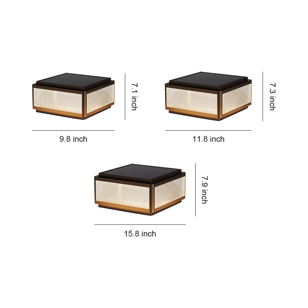 WINCHESTER SQUARE OUTDOOR PILLAR LANTERN - WATER-RESISTANT ILLUMINATION