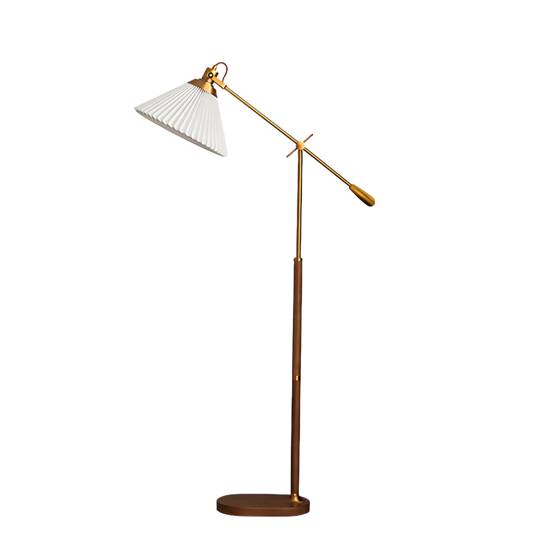 CHARLESTON SWING ARM READING LAMP, ADJUSTABLE FLOOR LIGHT WITH RETRO DESIGN