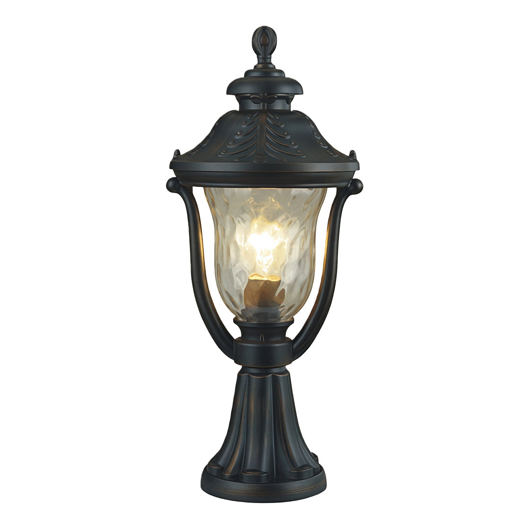 HEATHCLIFF ALUMINUM GARDEN COLUMN LANTERN WITH WEATHER-RESISTANT DESIGN
