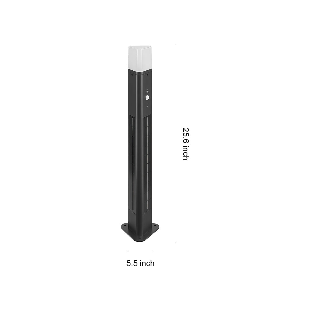 WINTERBORNE SOLAR-POWERED GARDEN BOLLARD LANTERN