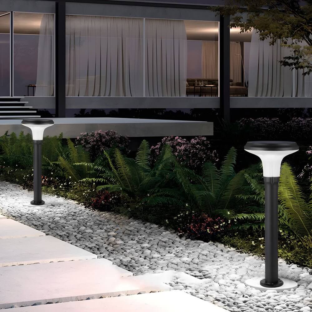 RAVENHILL MODERN SOLAR GARDEN LANTERN, OUTDOOR PATHWAY ILLUMINATION