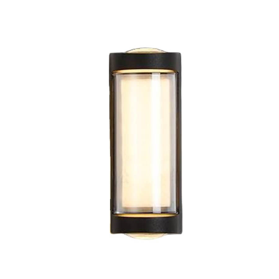 WINDSOR DUAL-ANGLE OUTDOOR WALL LANTERN WITH CURVED AND RECTILINEAR ELEMENTS