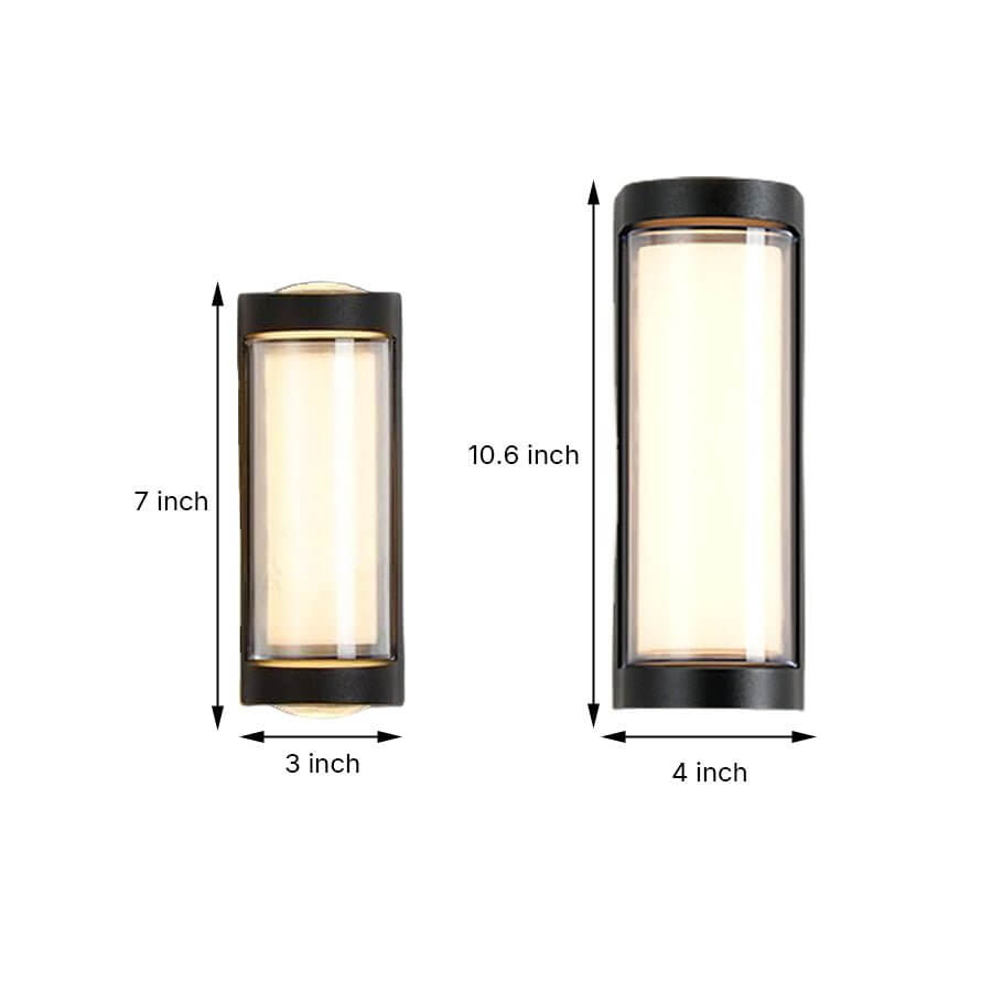 WINDSOR DUAL-ANGLE OUTDOOR WALL LANTERN WITH CURVED AND RECTILINEAR ELEMENTS