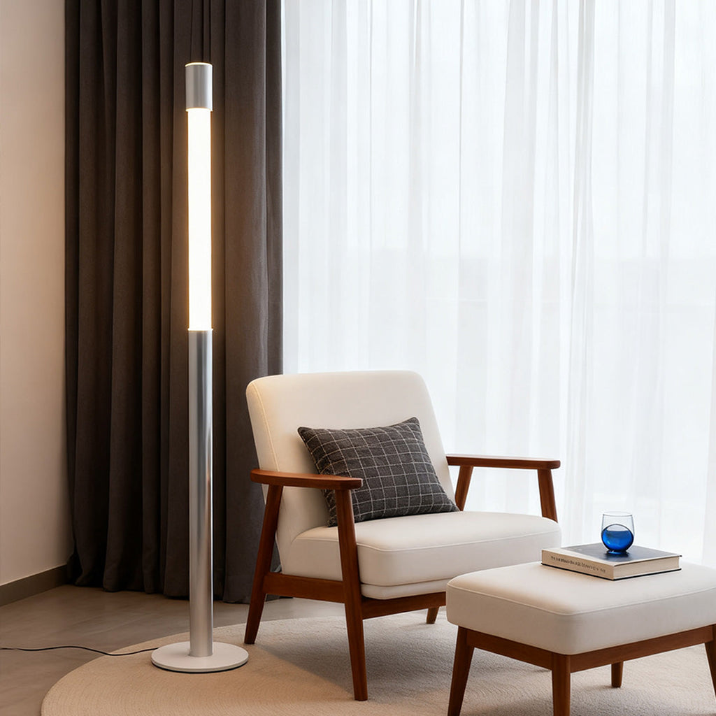 WINTHROP GRAY MINIMALIST FLOOR LAMP WITH INNOVATIVE DESIGN
