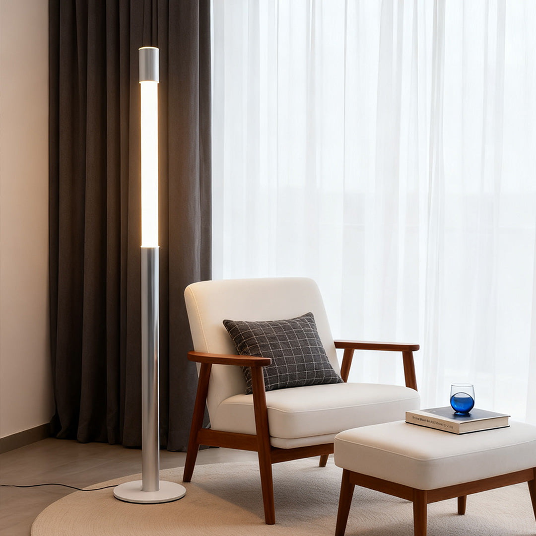 WINTHROP GRAY MINIMALIST FLOOR LAMP WITH INNOVATIVE DESIGN