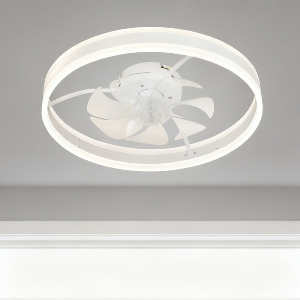 WINTHROP CIRCULAR WHITE LIGHTED CEILING FAN