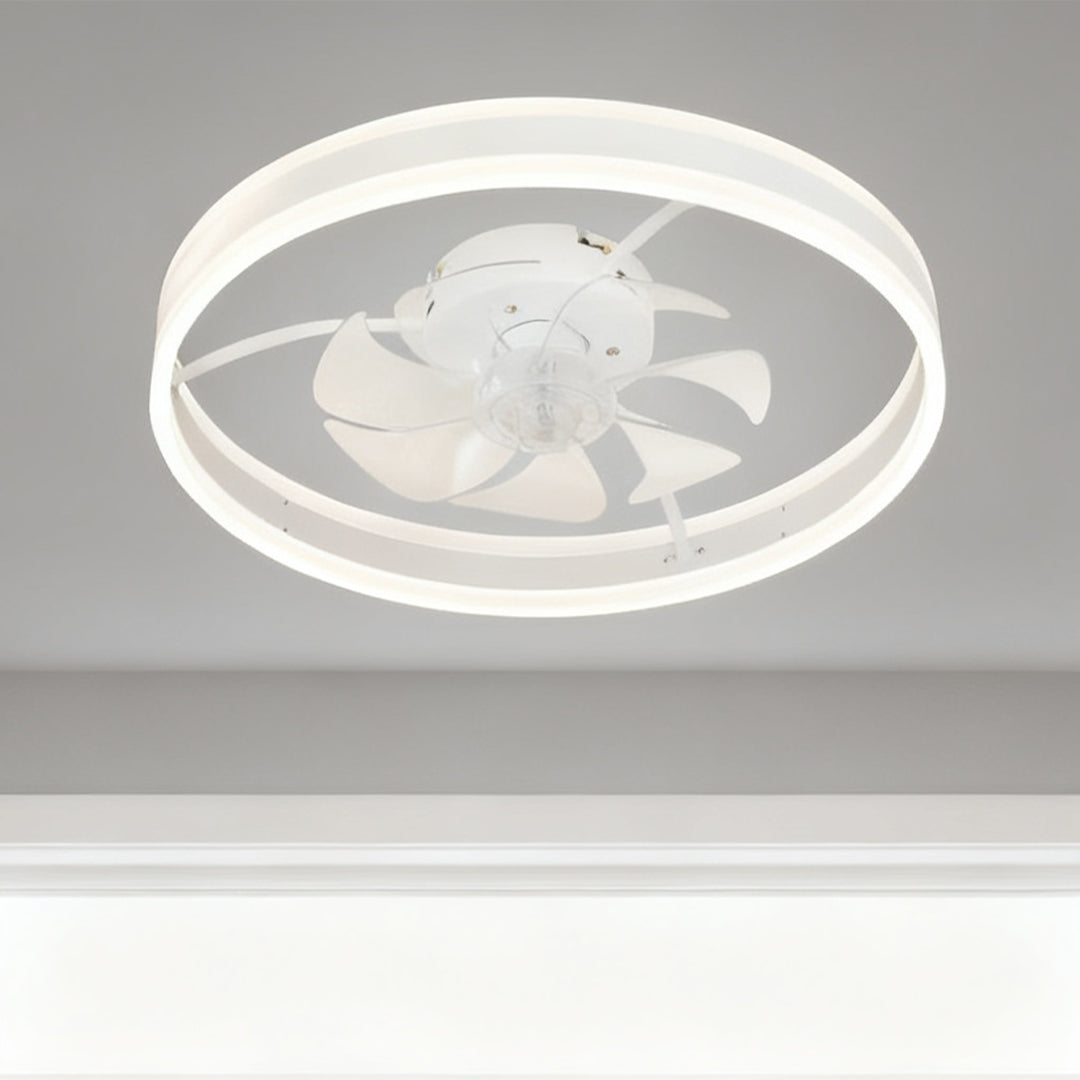 WINTHROP CIRCULAR WHITE LIGHTED CEILING FAN