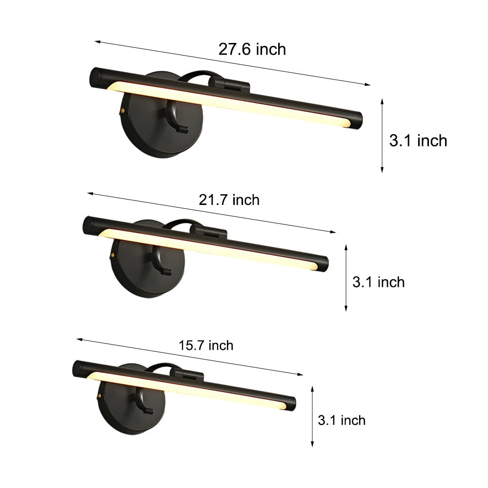 CHATHAM COPPER ROTATING LED MIRROR LIGHTING BAR