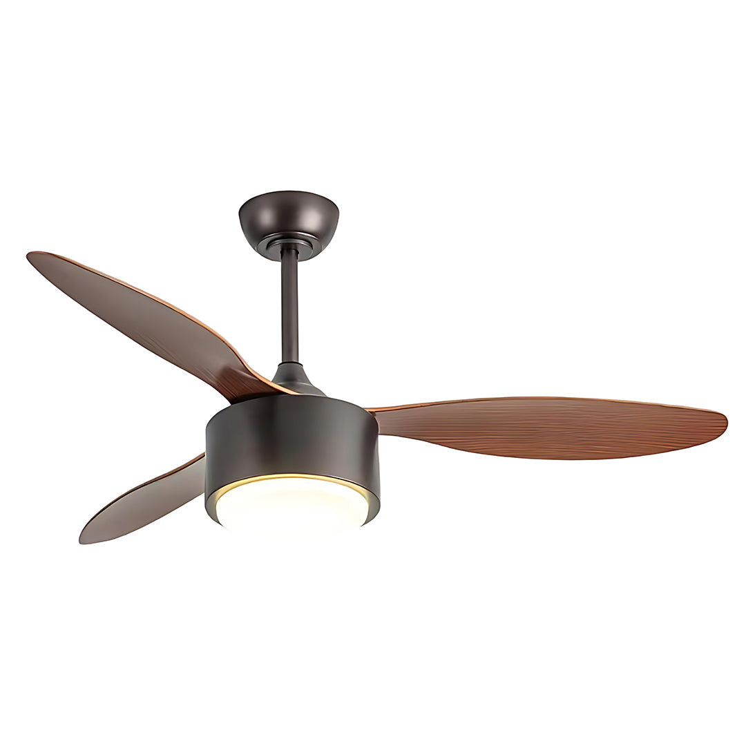 WINTHROP SILVER WHIRL CEILING FAN WITH LIGHT WOOD GRAIN LED ILLUMINATION