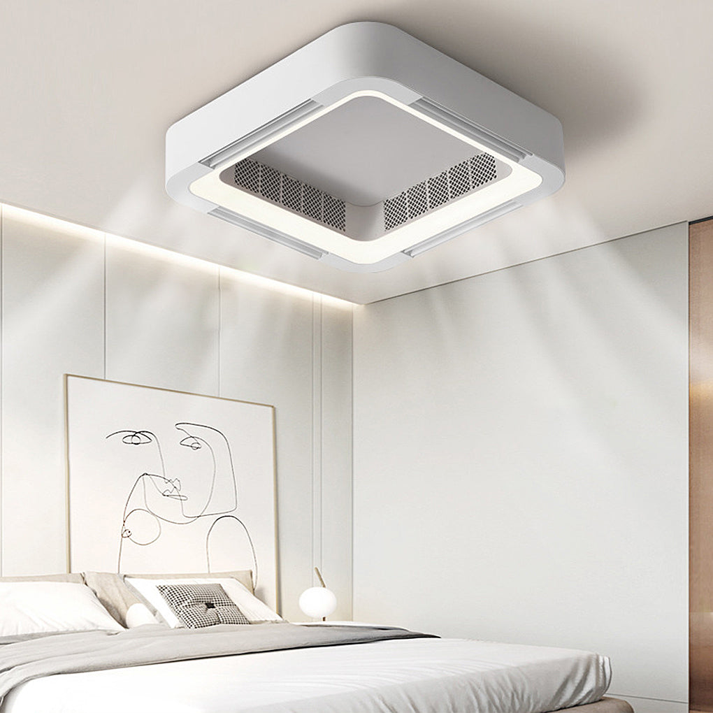 WINTHORPE WHISPERING BREEZE BLADESLESS CEILING FAN WITH INTEGRATED LED ILLUMINATION