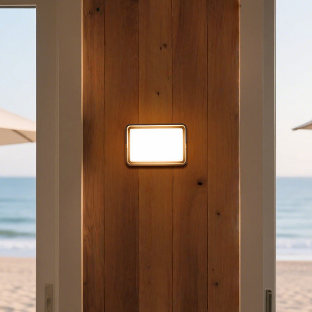FENWICK SQUARE LED OUTDOOR LANTERN, WEATHER-RESISTANT AMBIENCE LIGHT