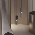 WINTHROP SMOKED GLASS CYLINDRICAL PENDANT WITH DIMMABLE ILLUMINATION