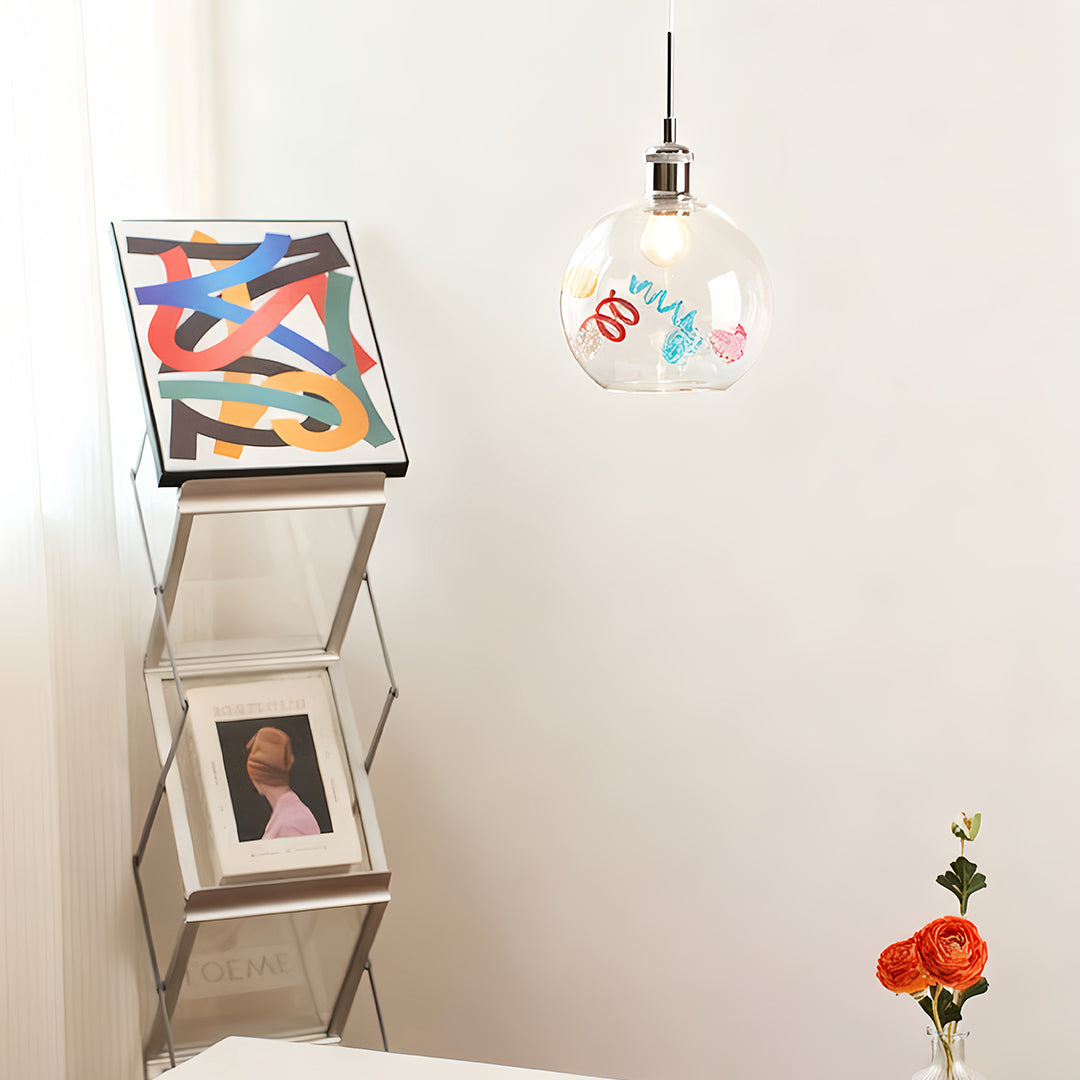 VIVIENNE COLOURED GLOBE PENDANT LAMP