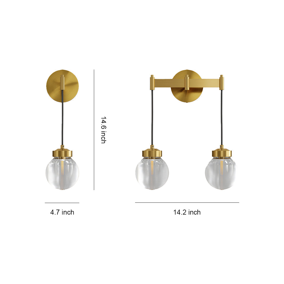 LANCASTER CRYSTAL WALL SCONCE