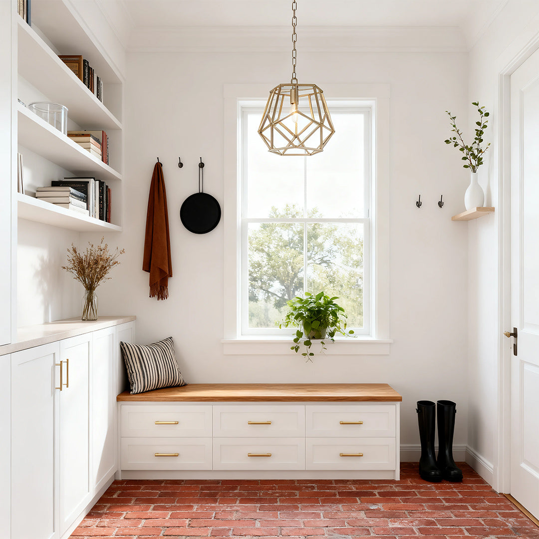 WINTHROP GOLD GEOMETRIC HANGING LANTERN