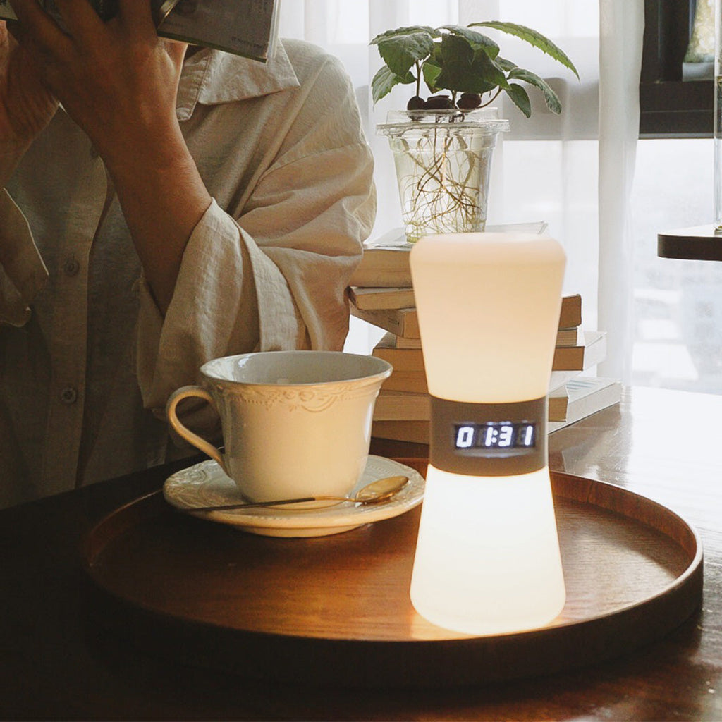 WINDSOR HOURGLASS ILLUMINATION TABLE LAMP WITH GRAVITY SENSOR