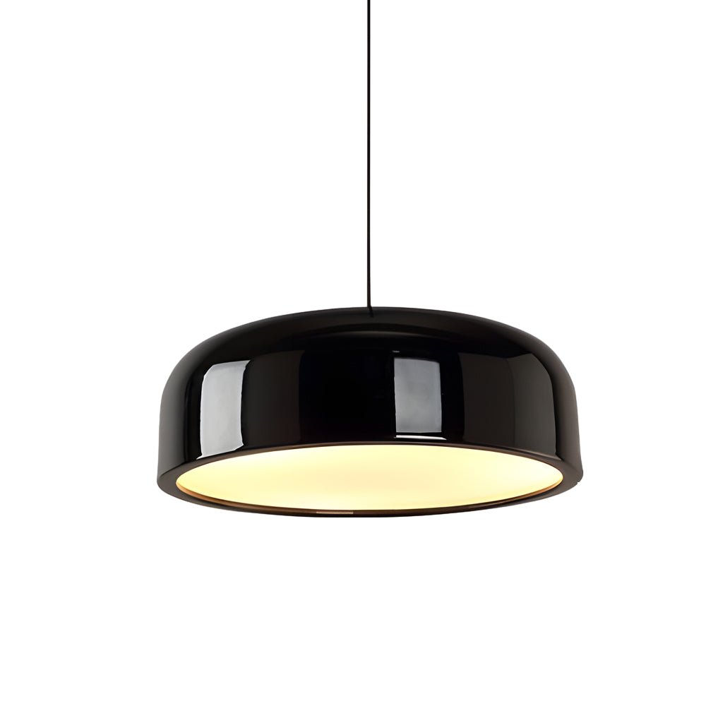 FENWICK MODERNIST ALUMINUM HANGING LANTERN IN ONYX & IVORY