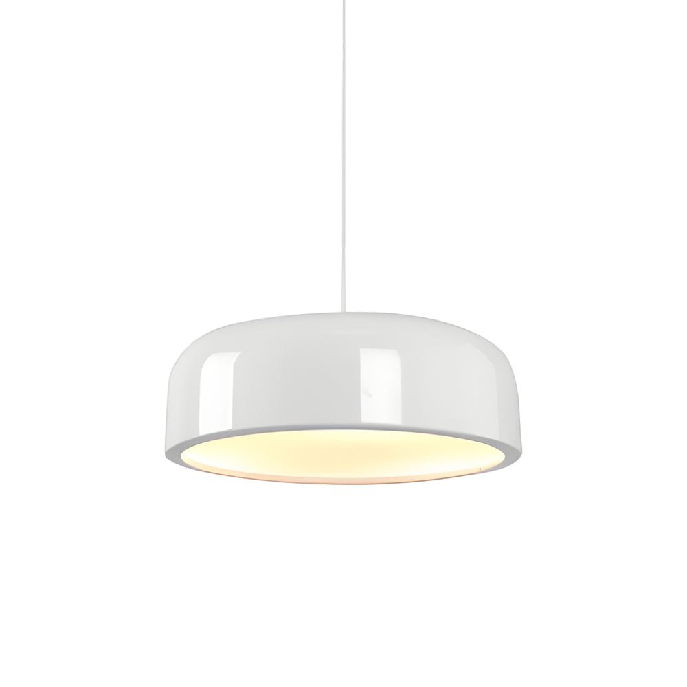 FENWICK MODERNIST ALUMINUM HANGING LANTERN IN ONYX & IVORY