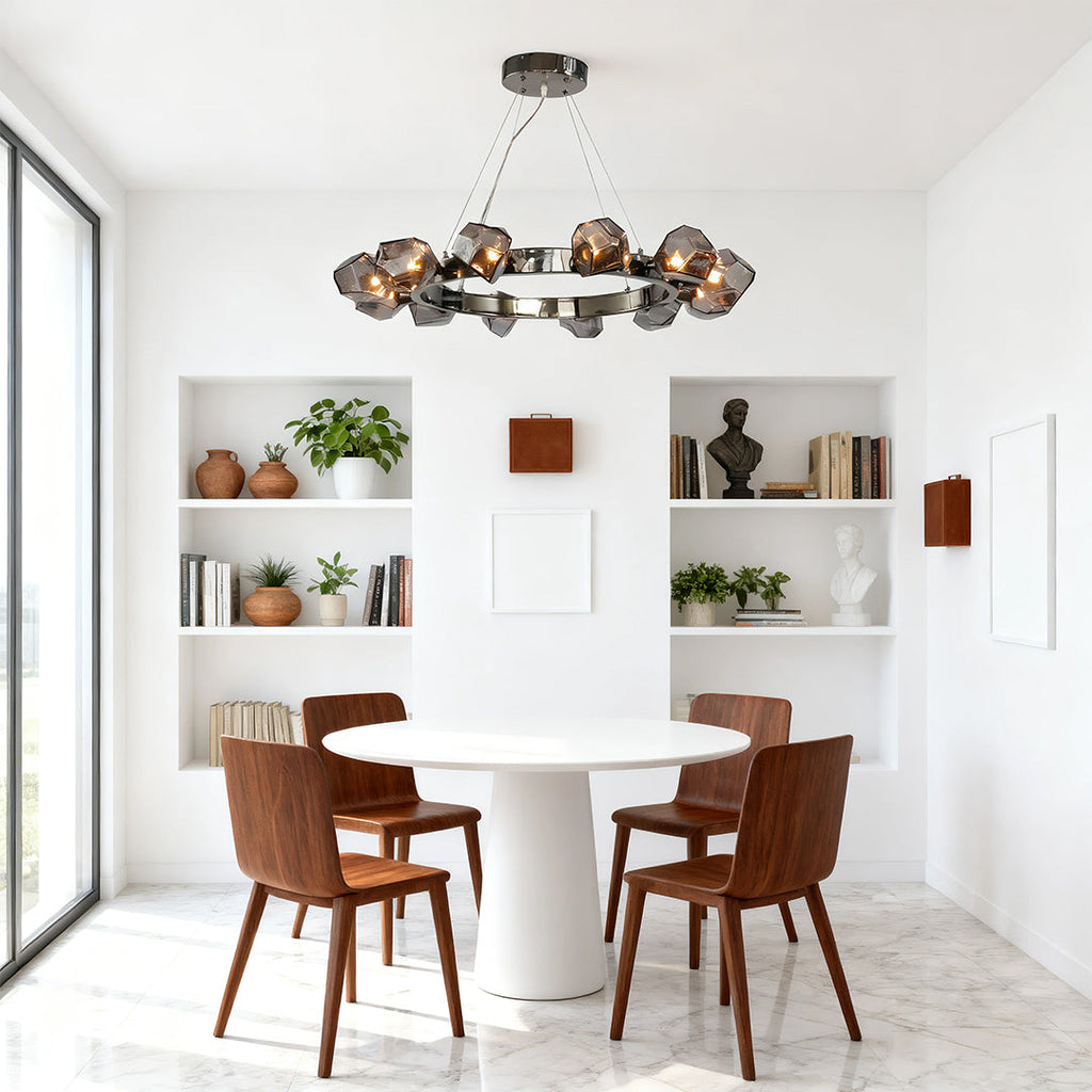 RAVENWOOD GEOMETRIC GLASS CEILING CHANDELIER