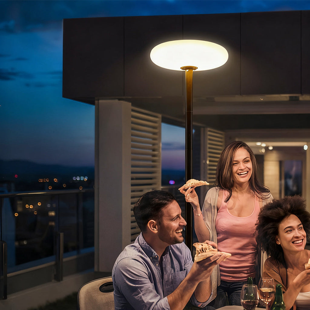 WINTHROP SOLAR-POWERED OUTDOOR LANTERN WITH ALUMINUM AND PE CONSTRUCTION