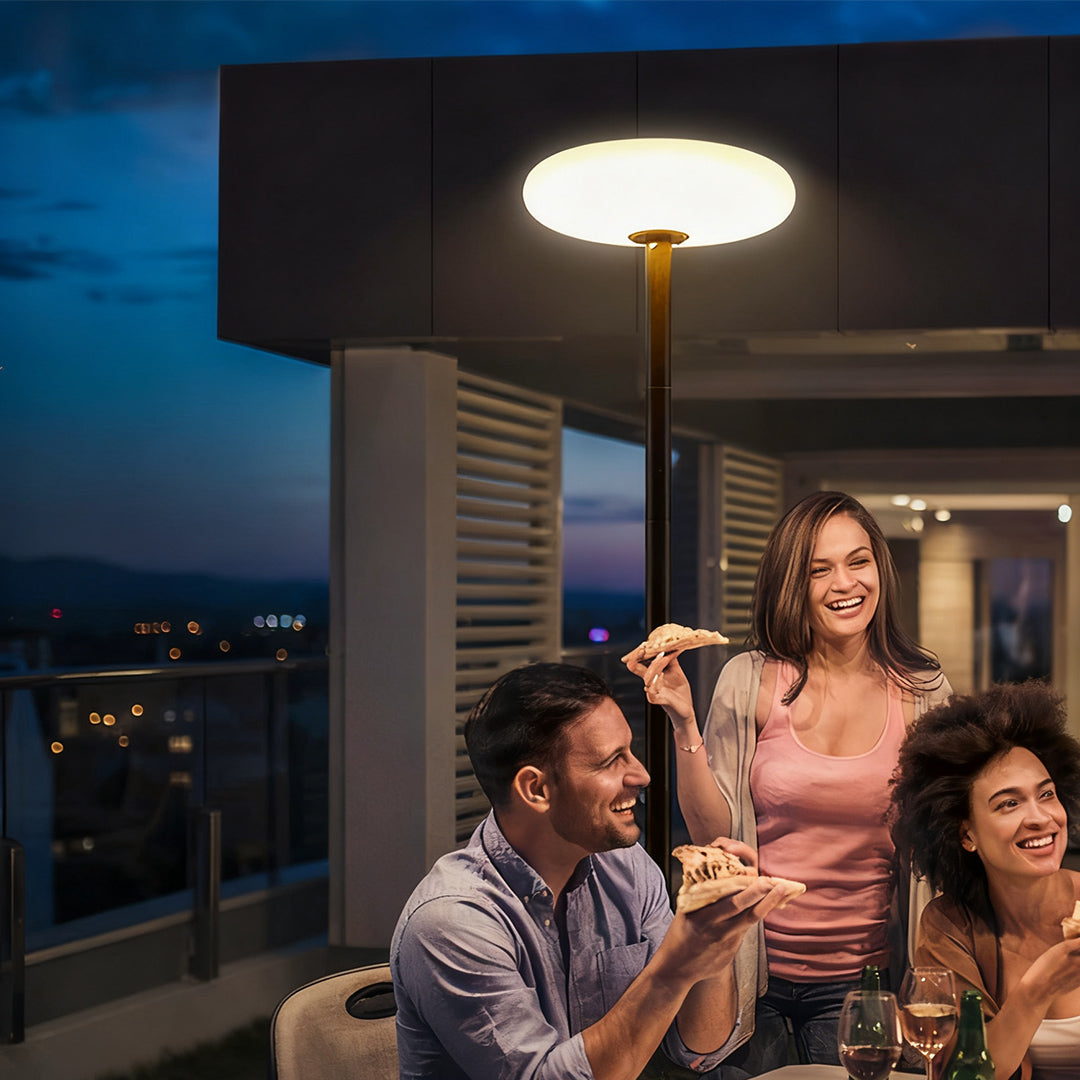 WINTHROP SOLAR-POWERED OUTDOOR LANTERN WITH ALUMINUM AND PE CONSTRUCTION